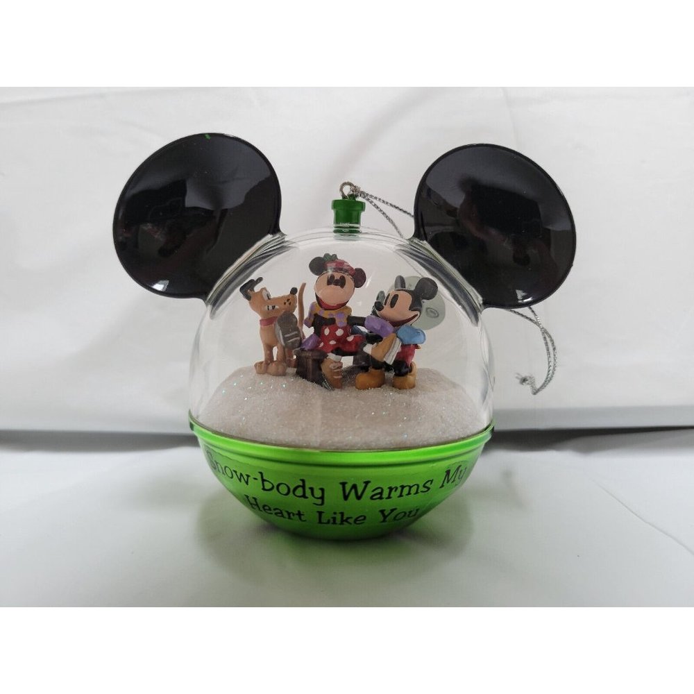 Mickey Mouse Snow Globe Ornament SNOWBODY WARMS MY HEART Bradford #A1129 COA